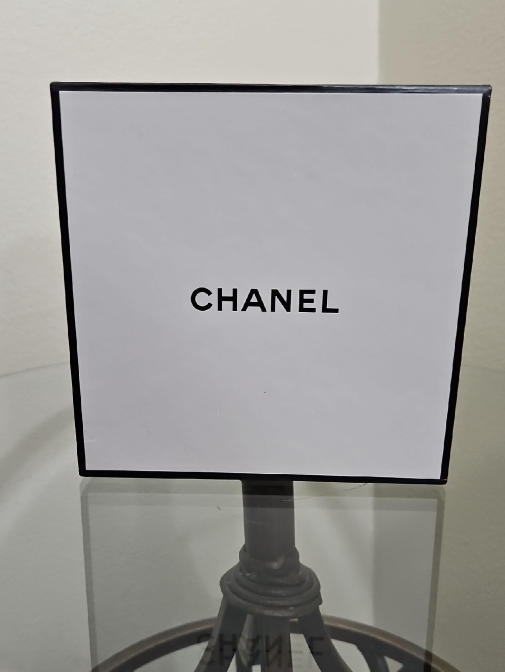 CHANEL Black and White Logo Gift Box